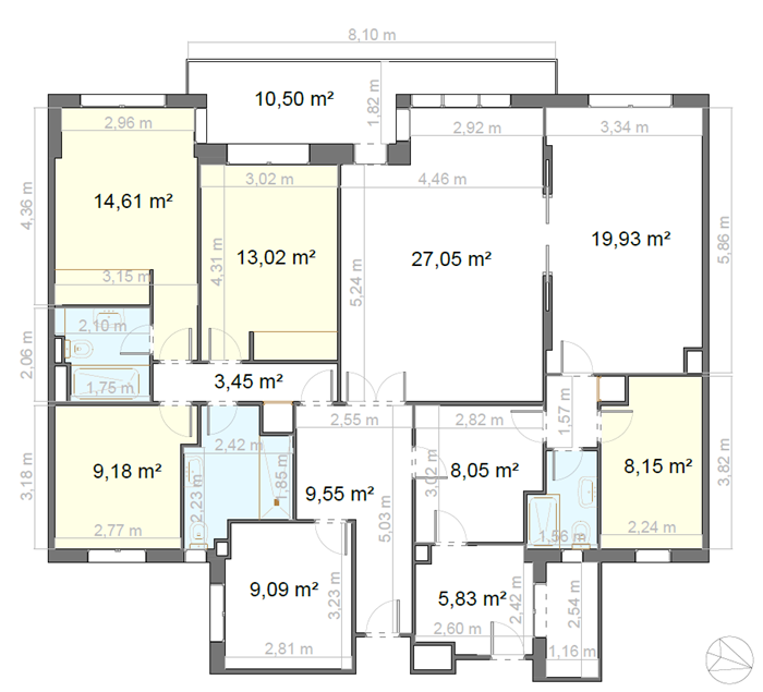Plano de vivienda en Avenida Ámerica